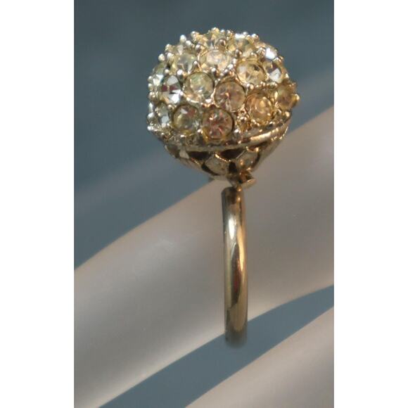 Vintage Rhinestone Ball Ring - Picture 4 of 5